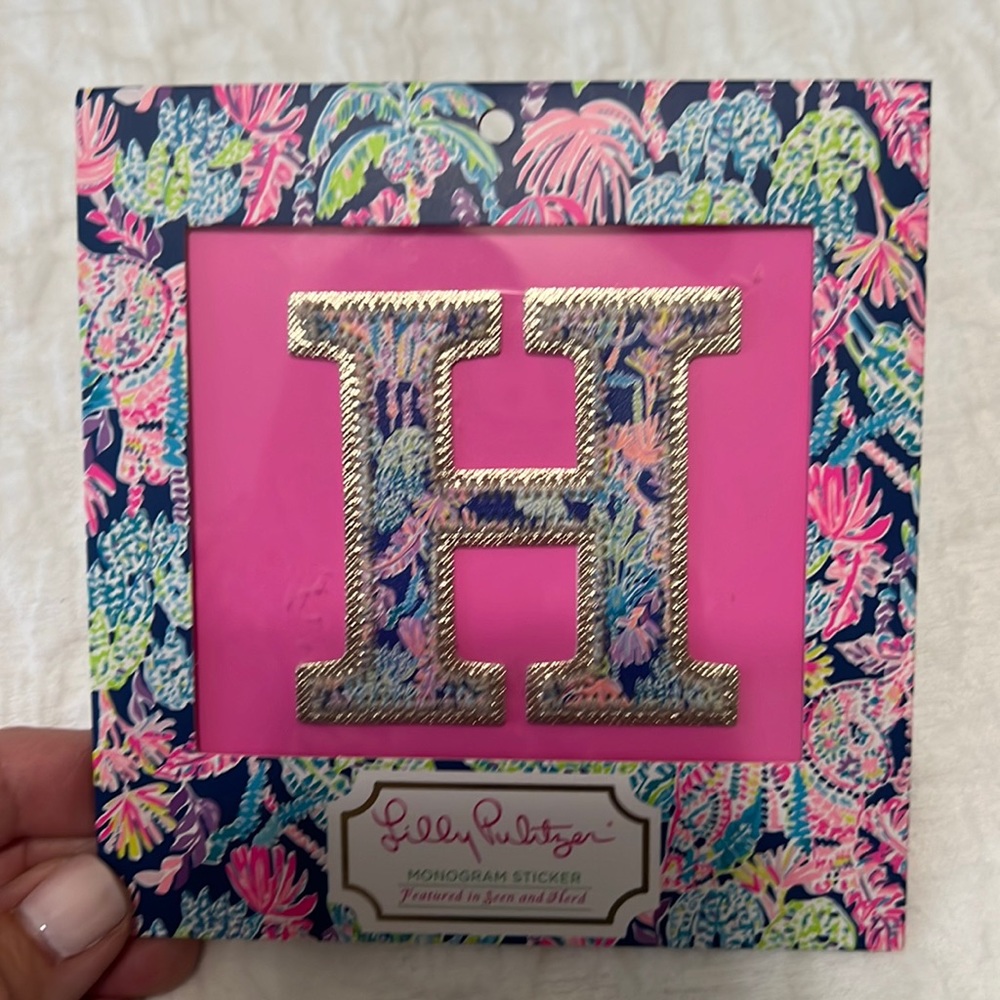 Lilly Pulitzer H Mono sticker